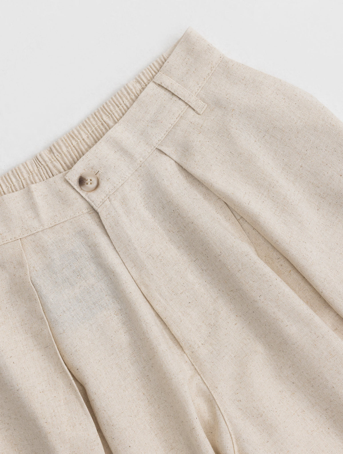 Sergio - Pantalones Casuales de Mezcla de Lino en Beige