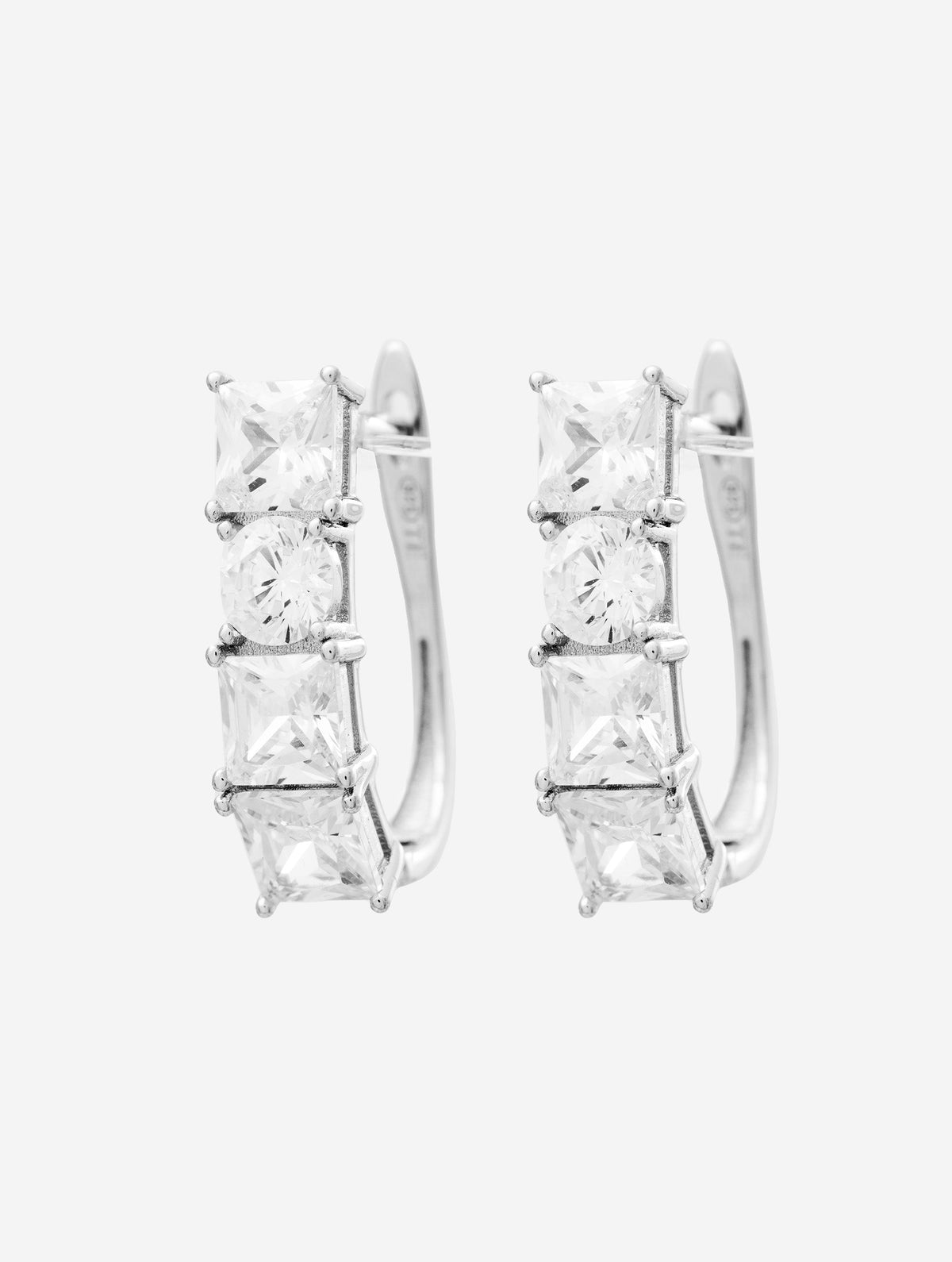 PENDIENTES MILLIE EN PLATA CON CIRCONITAS