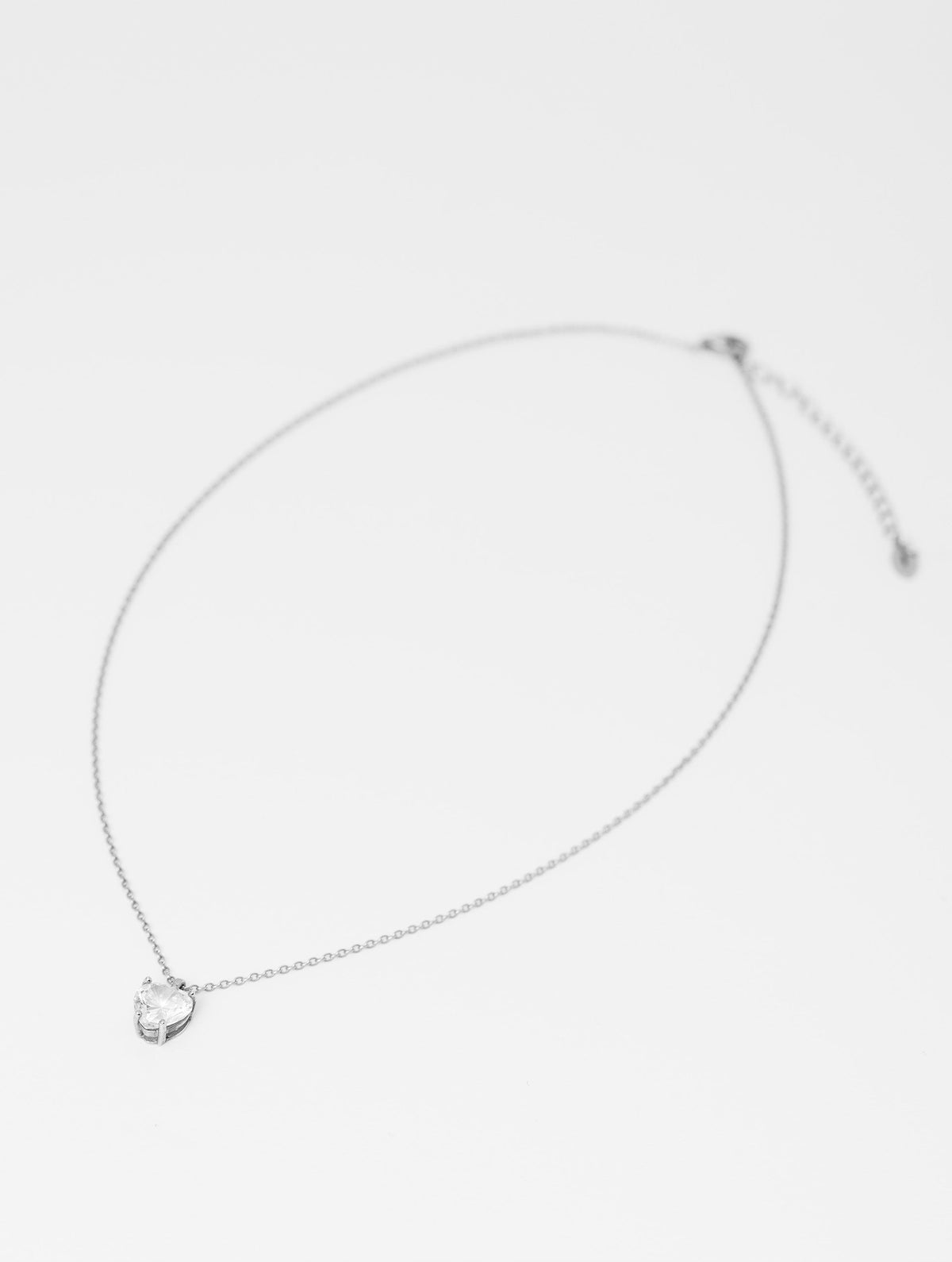 COLLAR CORAZÓN FLEUR EN PLATA