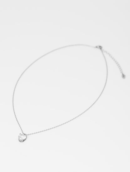 COLLAR CORAZÓN FLEUR EN PLATA