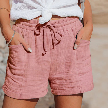 Emma - Pantalones Cortos de Talle Alto