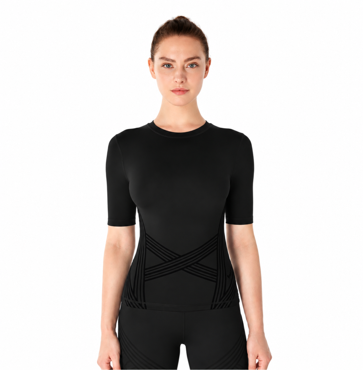 Camiseta deportiva de manga corta y cuello redondo