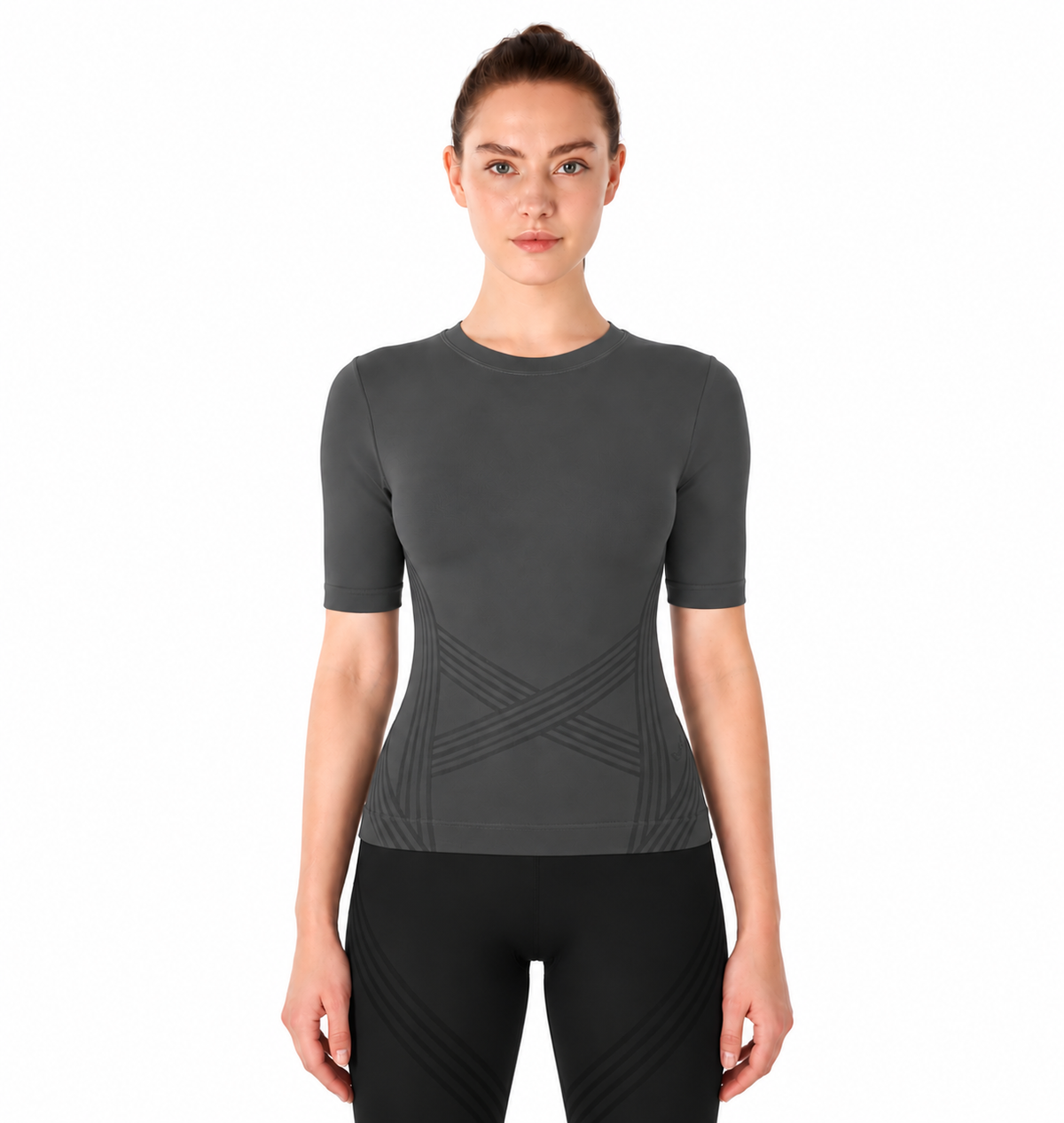 Camiseta deportiva de manga corta y cuello redondo