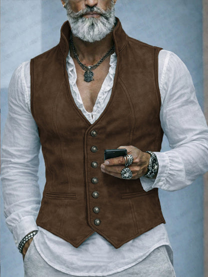 Rafael - Chaleco de Traje de Ante Vintage