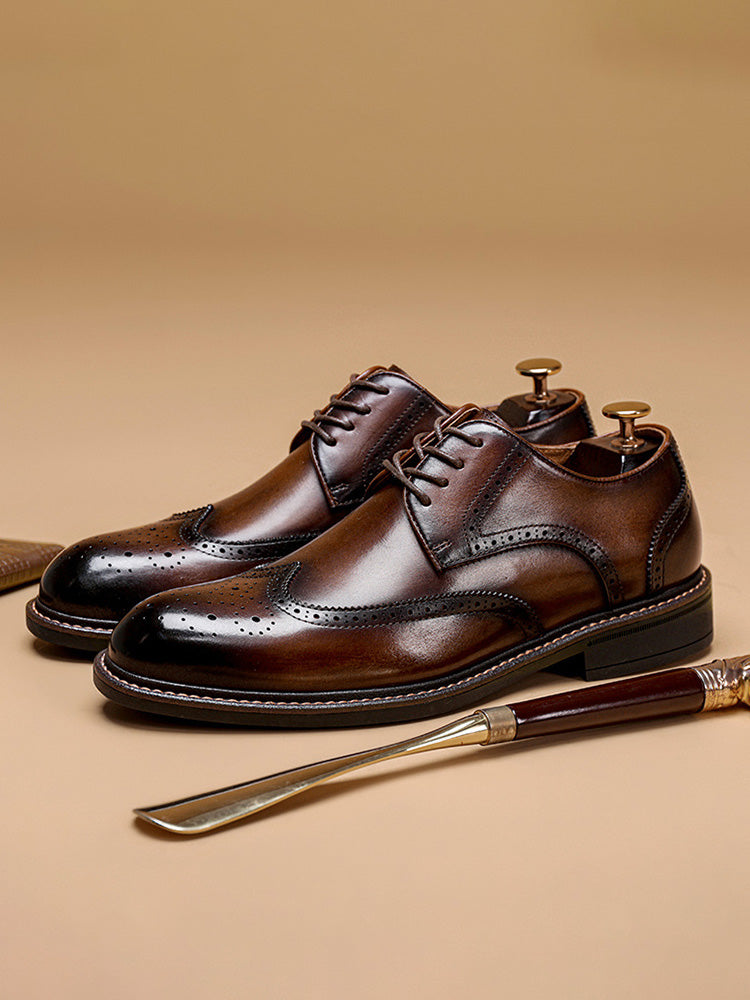 Óscar - Zapatos Brogue Wingtip de Piel