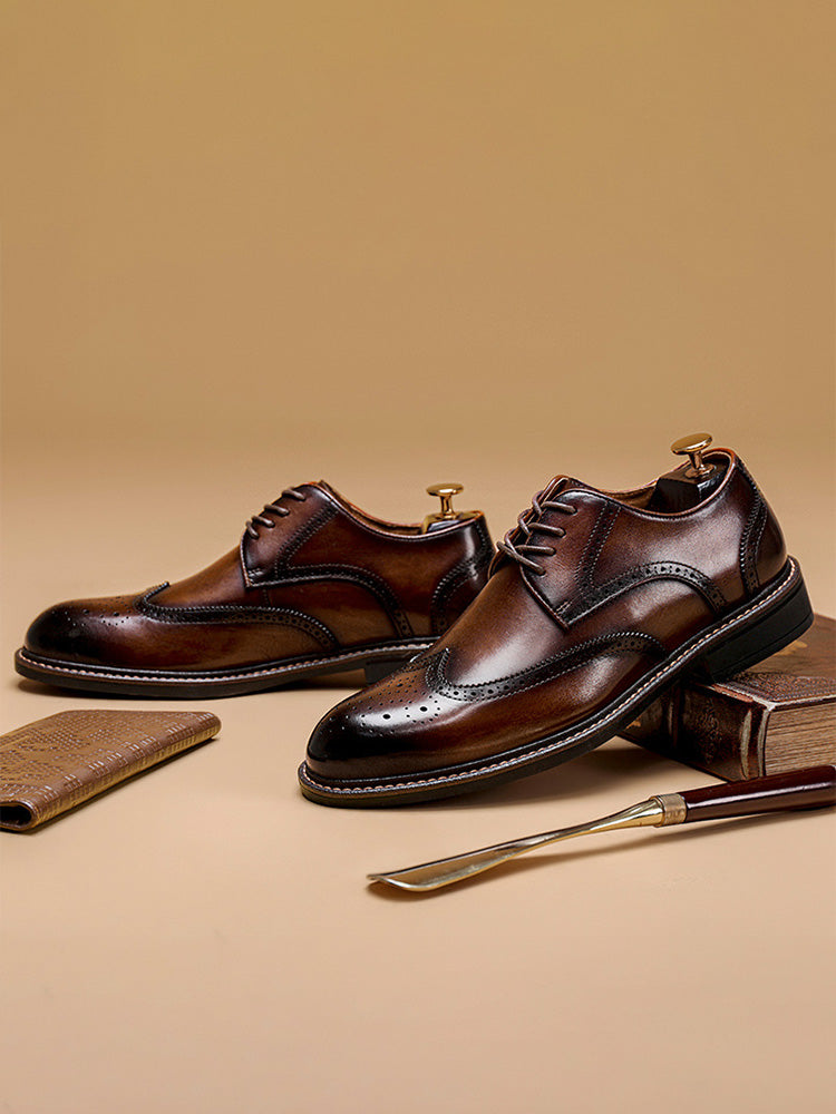 Óscar - Zapatos Brogue Wingtip de Piel