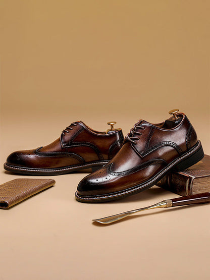 Óscar - Zapatos Brogue Wingtip de Piel