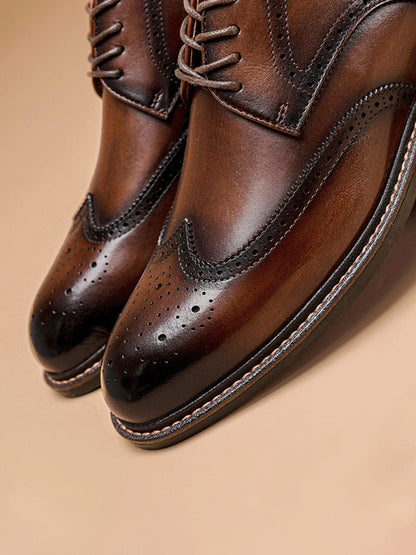 Óscar - Zapatos Brogue Wingtip de Piel