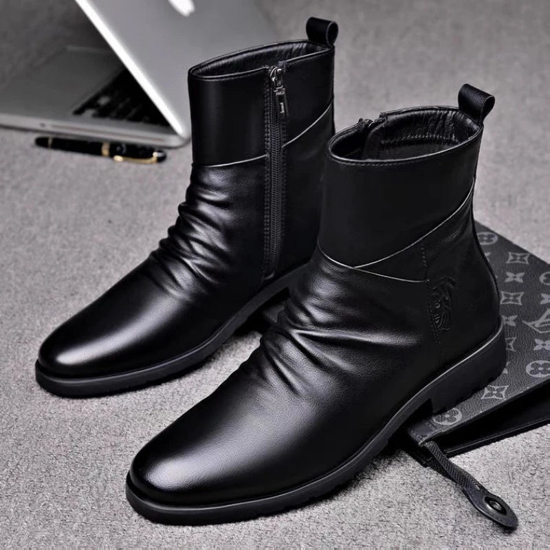 Alonso - Botines Fruncidos con Cremallera