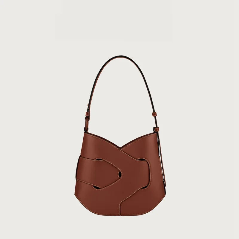Estela - Bolso Hobo con Cruce de Piel