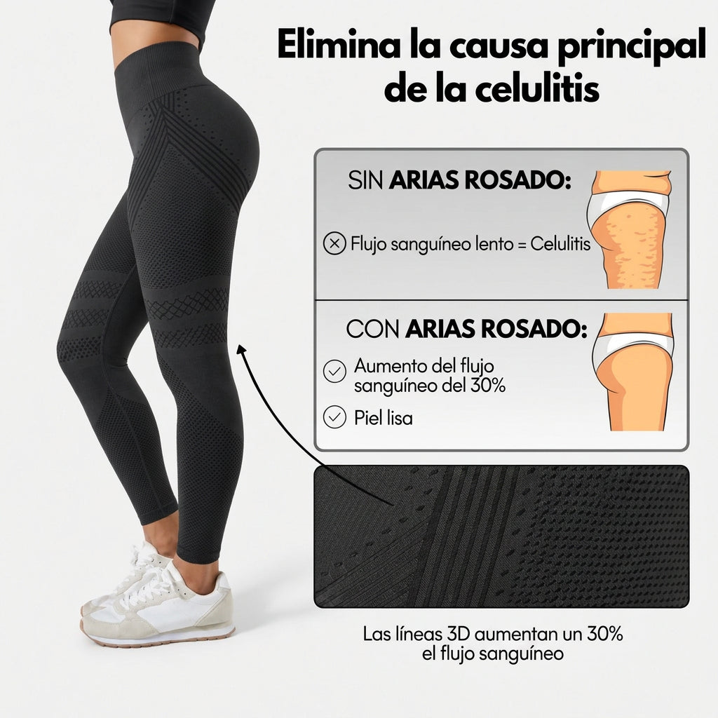 Leggings largos de cintura alta con textura