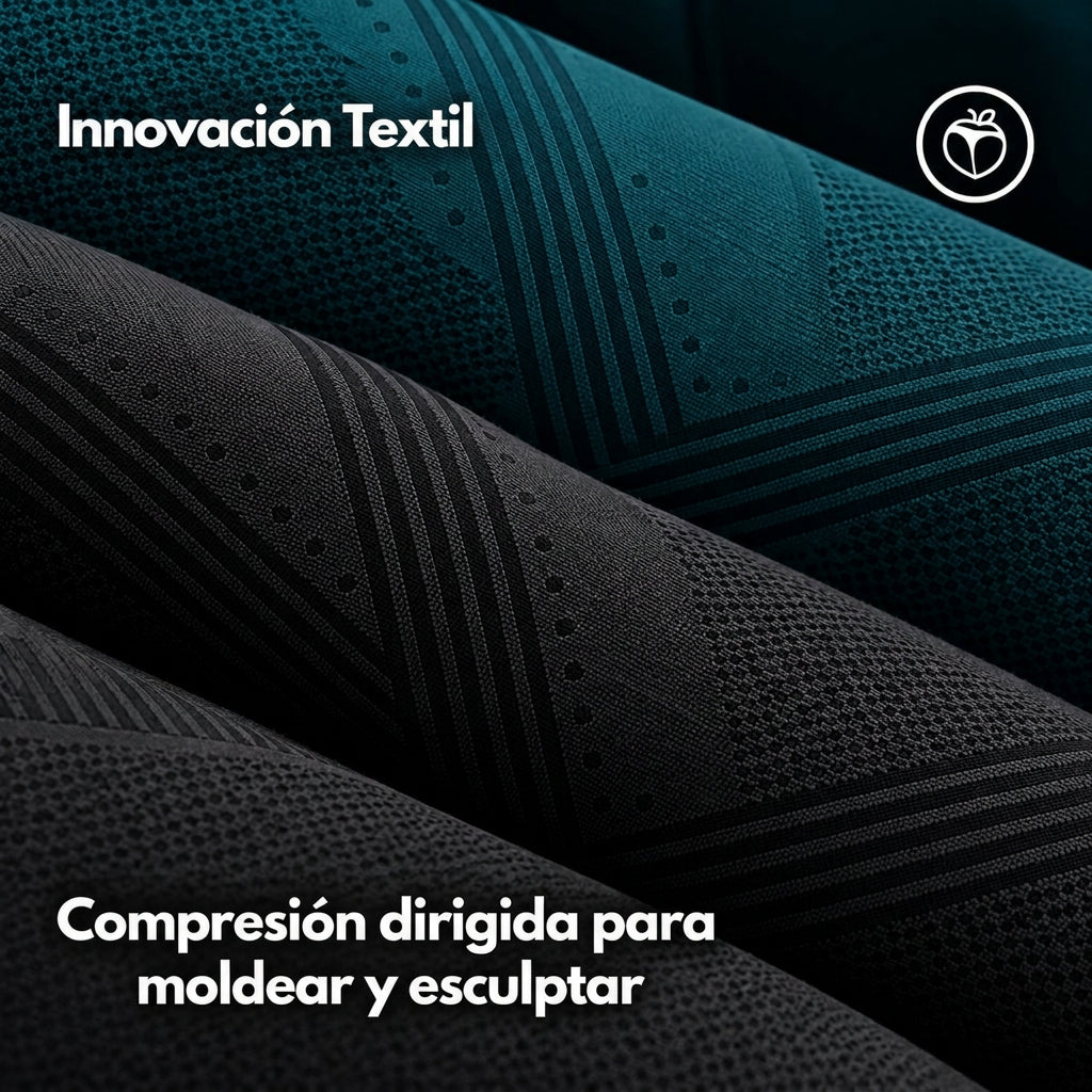 Leggings 3/4 de cintura alta con textura