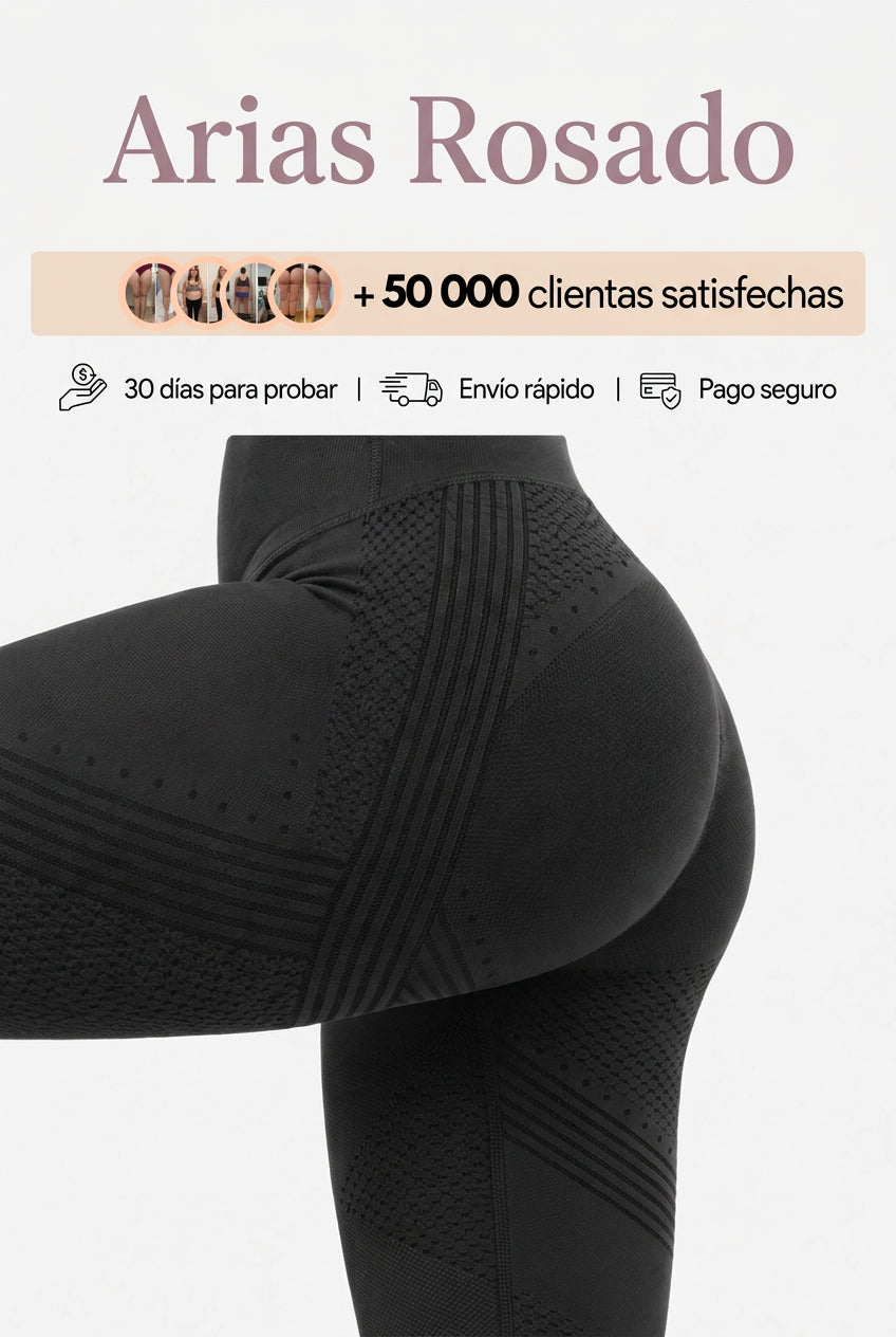 Leggings largos de cintura alta con textura