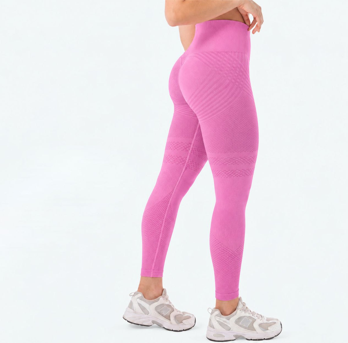 Leggings largos de cintura alta con textura