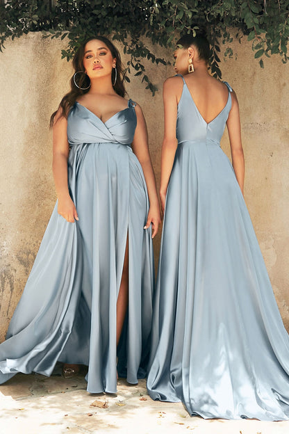 Noa - Vestido de Novia Satén Fluido Corte A con Escote V