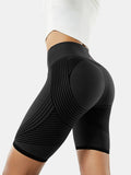 Leggings cortos de cintura alta con textura