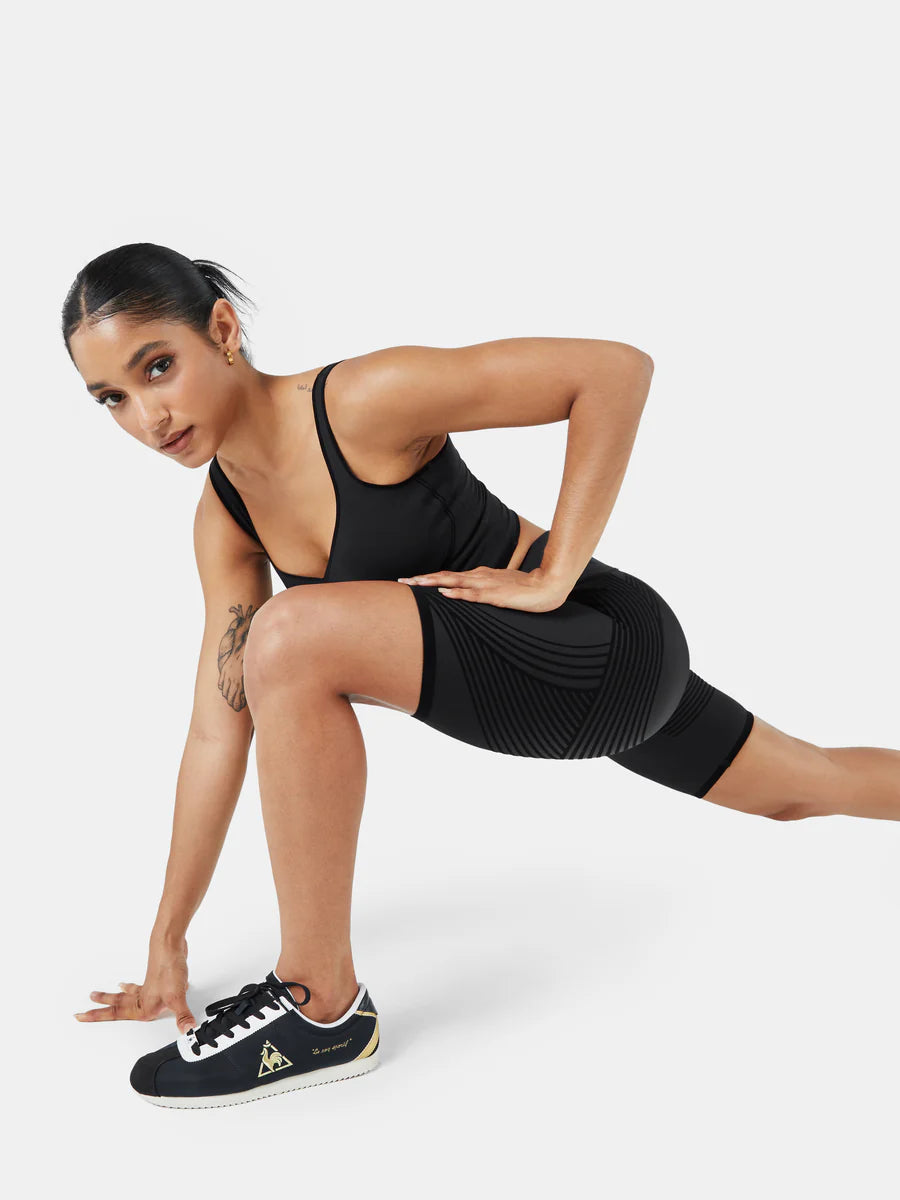 Leggings cortos de cintura alta con textura