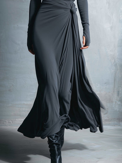 Lilian - Vestido Maxi Cruzado con Nudo