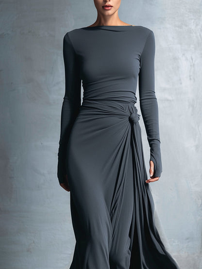 Lilian - Vestido Maxi Cruzado con Nudo