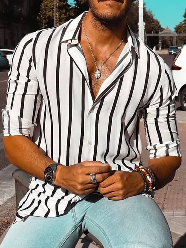 Samuel - Camisa de Negocios de Rayas