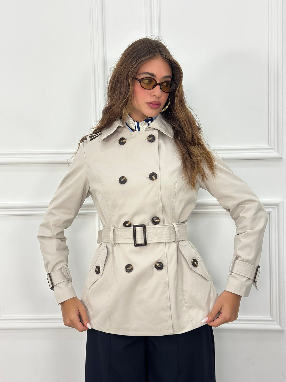 Bella - Gabardina entallada