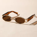 Gema - Gafas de Sol Ovaladas con Puente Dorado