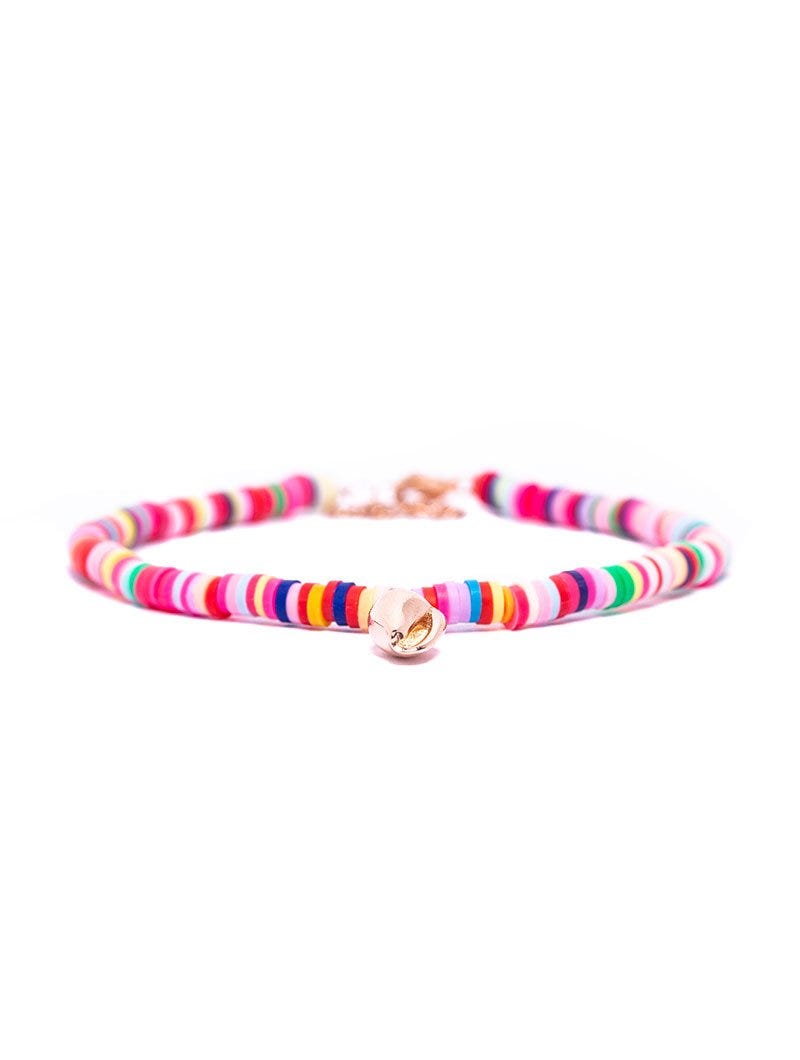PULSERA SUMMER MULTICOLOR CON CHARM DE CONCHA