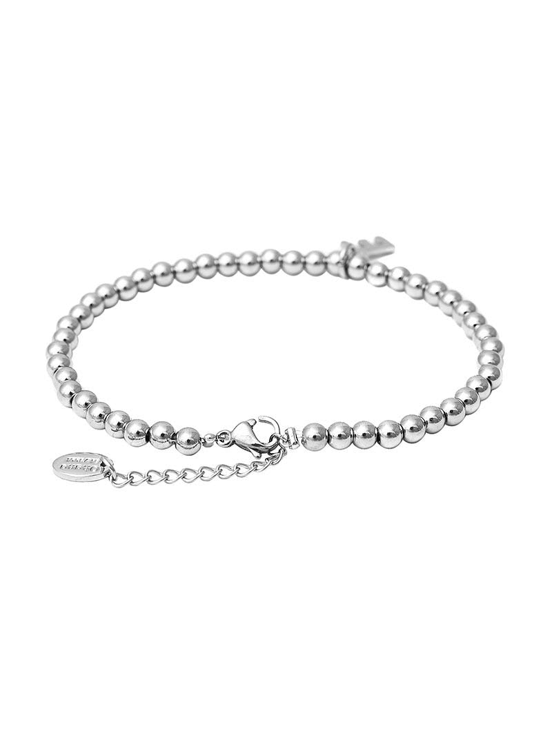 PULSERA DE LETRA PERSONALIZADA EN COLOR PLATA