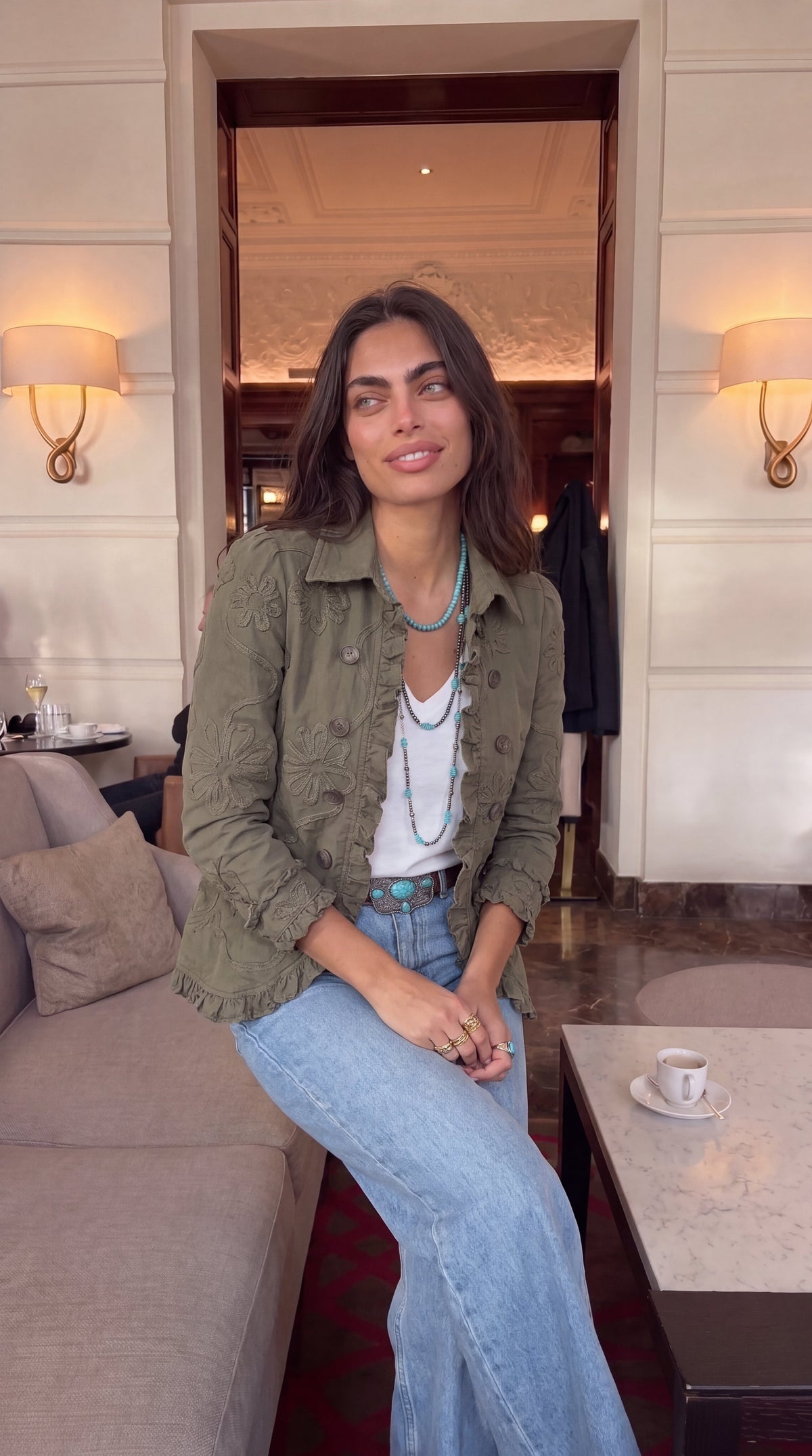 Azucena - Chaqueta sobrecamisa boho
