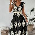 Valentina - Vestido Largo Fluido con Cuello en V