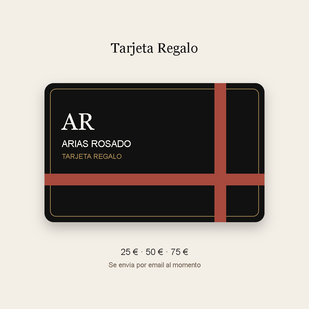 Tarjeta regalo Arias Rosado de 25, 50 y 75 euros