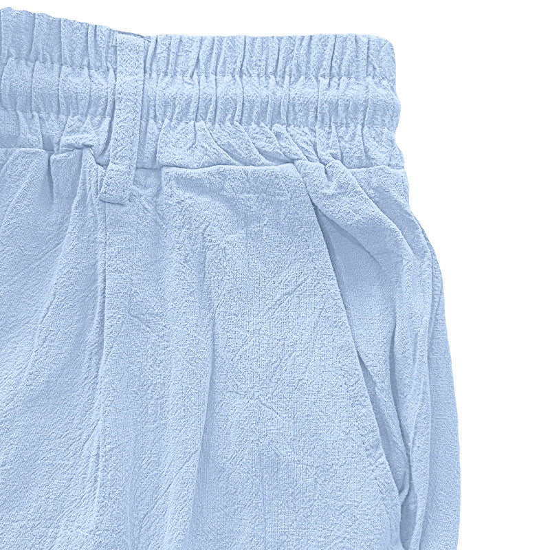 Enzo - Pantalones Casuales de Lino Relaxed Fit