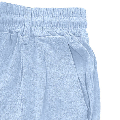 Enzo - Pantalones Casuales de Lino Relaxed Fit